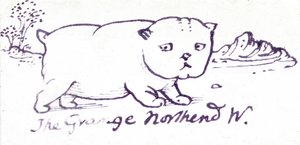 Chiot confus (encre sur papier)